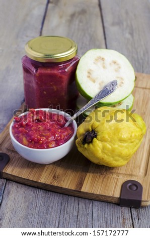 Guava Jam and Guava fruits