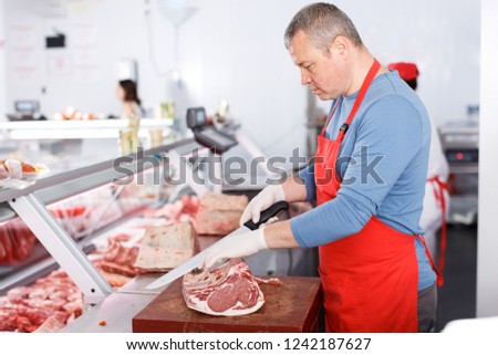 Similar – Image, Stock Photo Wurst in einer Metzgerei