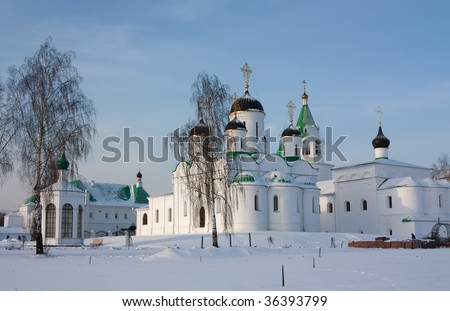 Spasskiy cathedral in winter at Murom. Russia