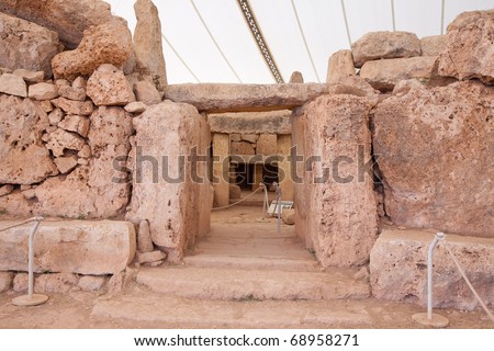 prehistoric Mnajdra temples. Malta (Maltese islands). Built in 3600-2500 B.C.