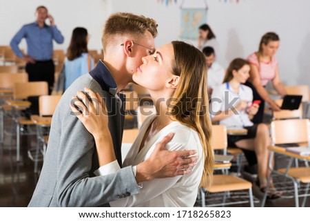 Similar – Image, Stock Photo Kiss! kiss Welcome