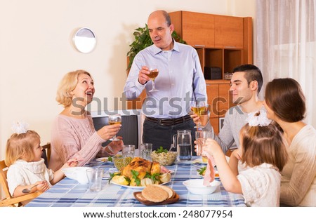 Housefather says toast in front of his positive family