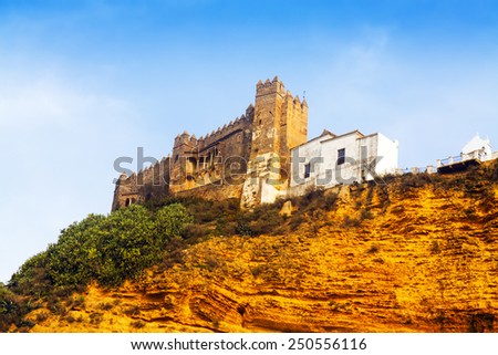 15th-century castle at  Arcos de la Frontera. Cadiz, southern Spain