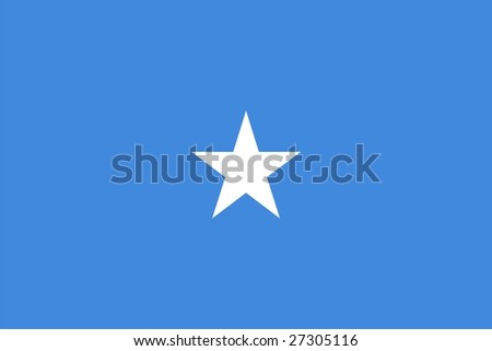 Flag of Somali. Illustration over white background