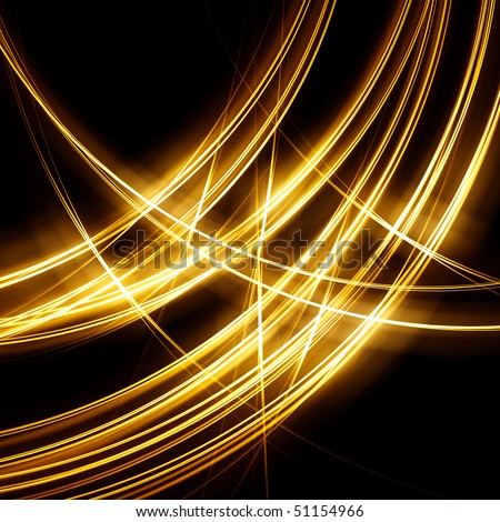 Gold Fractal Sparkle On Black Stock Photo 51154966 : Shutterstock