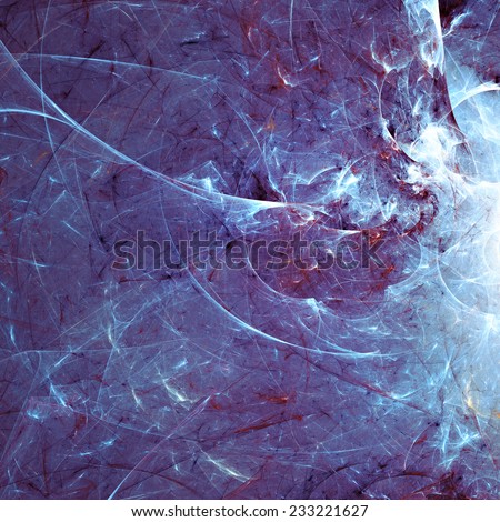 Abstract blue background with lighting effect. Fantasy artistic icy texture for creativity design. Fine decoration for desktop, poster, cover of your booklet, flyer. Fractal art