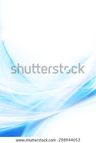 Abstract soft light wave. Artistic blue color smoke background with lighting effect. Modern futuristic color pattern for flyer cover, poster. Digital fractal for creative graphic design.