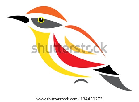 Vector Image Of An Bird Design On White Background, Vector Bird For ...