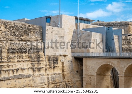 Similar – Image, Stock Photo Pointed gate with view of arcades