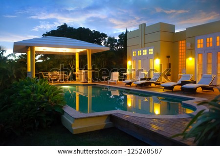 Caribbean Villa at Night - Vieques, Puerto Rico