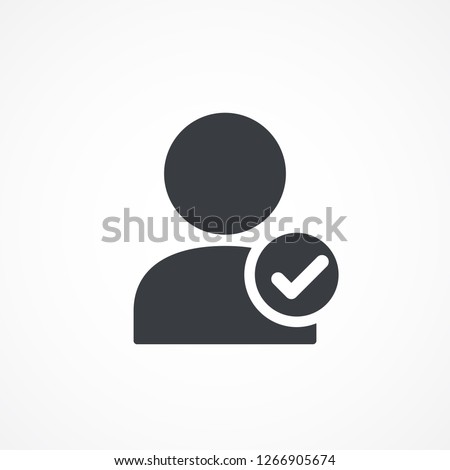 Hired, technology icon. Selecting(hiring) right employee, worker, candidate. The graphical illustration shows the employable and suitable for job person with a check(tick) mark