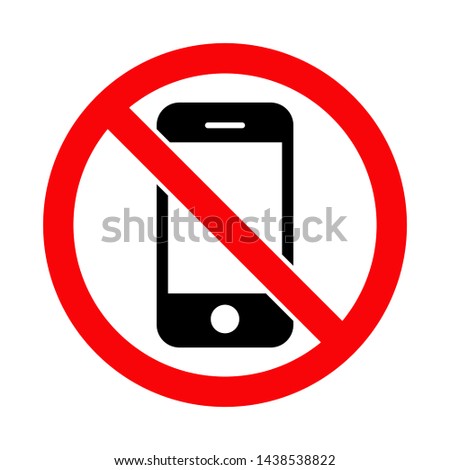 Don't ring or turn off the phone icon Block Smartphone icon design vector template. No Phone sign. Warning symbol 
