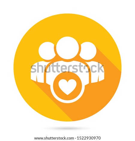 User group icon. Management Business Team Leader Sign. Social Media, Teamwork concept. Customer icon. Love symbol. Health care management. Heart group icon. Wedding group. Happy business team icon