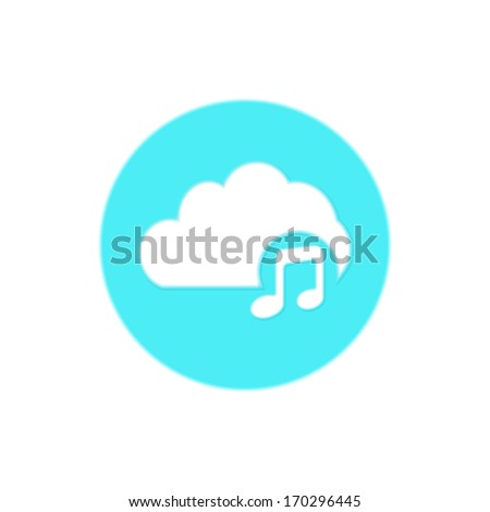 Cloud Music vector icon