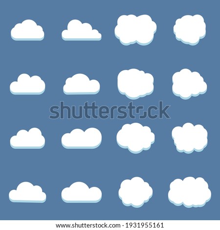 Set of clouds in the blue sky