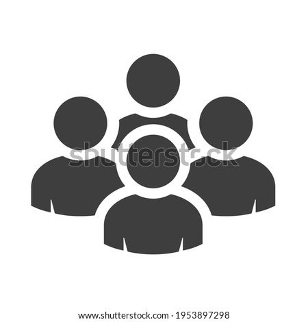 Employee group icon. People icon isolated on white background. Participants vector. Community symbol. Group of businessmen. Crowd of people in flat style.User group network. Corporate team group