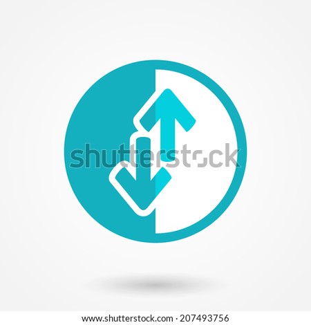 Exchange icon in flat style 