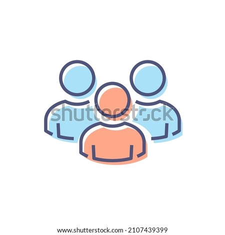 User Group of people sign icon. Team symbol. Сustomer icon. Group of friends. Community leader icon. Multiple person silhouette