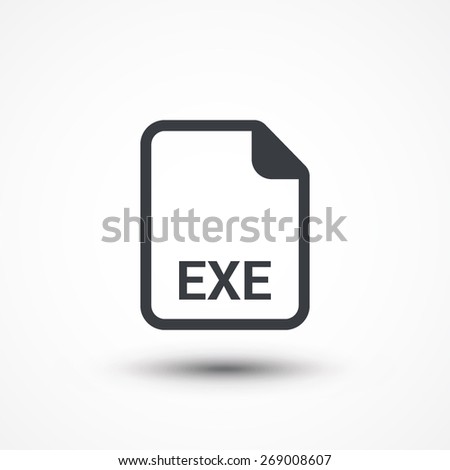 EXE extension text file type icon