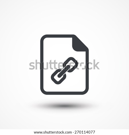 Vector document link icon