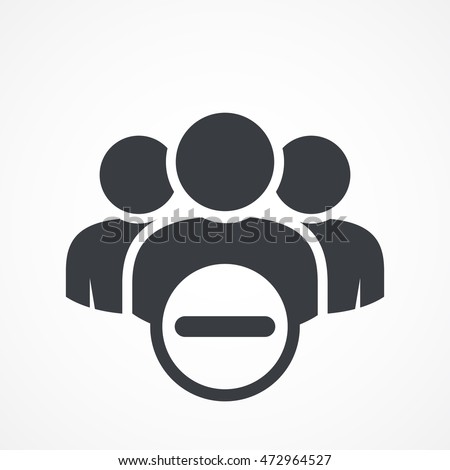 User group icon. Management Business Team Leader Sign. Social Media, Teamwork concept. Subtract sign