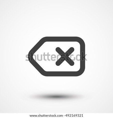 Backspace icon. Delete key vector symbol