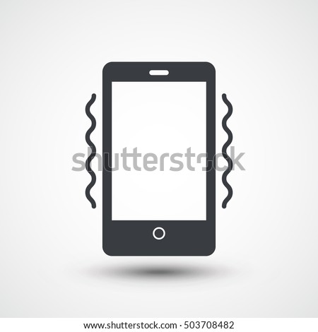 Smart phone in silent mode icon. Smartphone on vibration mode icon. Phone airplane