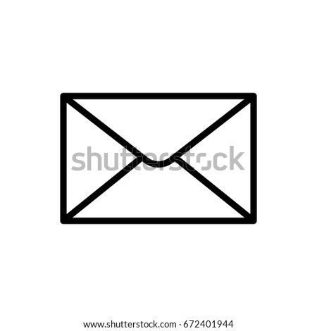 Outline envelope icon isolated. Line mail symbol for website design, mobile application, ui. Editable stroke. Vector illustration