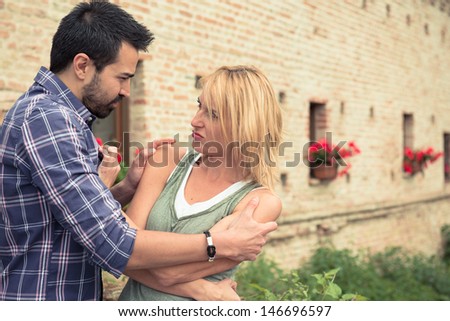 Couple fighting