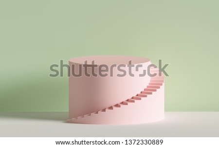 Similar – Image, Stock Photo Pink construction with stairs and floors