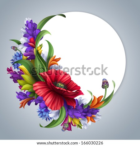 Vector Clip Art Circle Flower | Download Free Vector Art ...