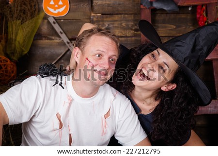 Married couple on Halloween party