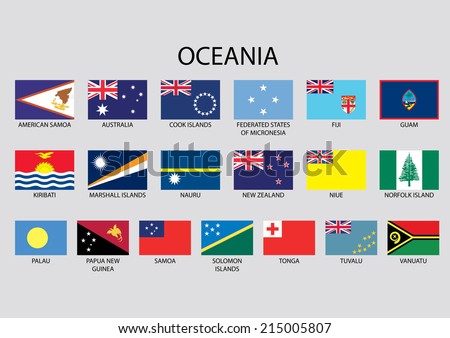 Oceania Continent Flag Pack