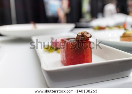 a special cherry gelatin dessert