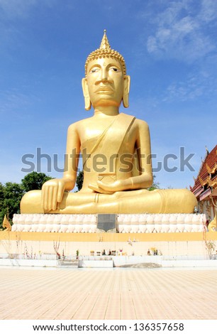 Big statue image of buddha at kalasin Province,Thailand