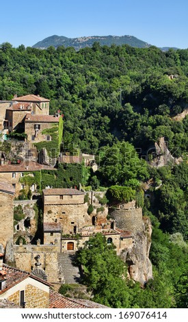 Village of Sorano in Southern Tuscany