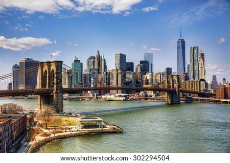 Brooklyn Bridge and Financial District, New York
