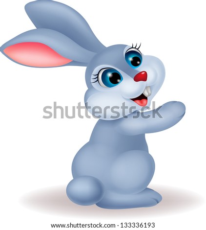 Cute Rabbit Cartoon Stock Vector Illustration 133336193 : Shutterstock