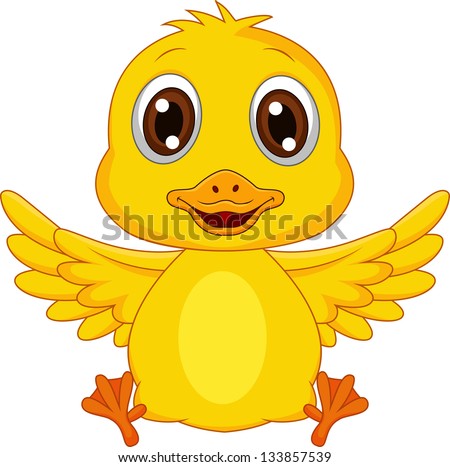 Cute Baby Duck Cartoon Stock Photo 133857539 : Shutterstock