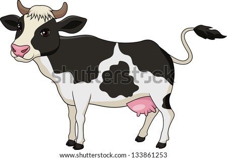 Cute cow cartoon