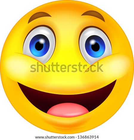 Happy Smiley Emoticon Face Stock Photo 136863914 : Shutterstock