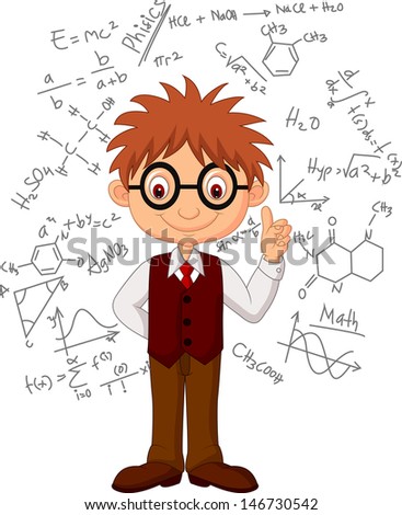 Smart boy cartoon