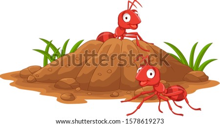 Similar – Image, Stock Photo Ants on anthill ants Heap