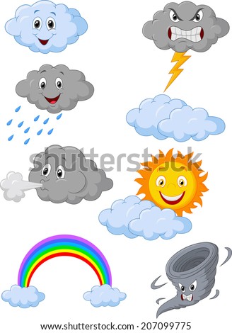 Weather symbol cartoon