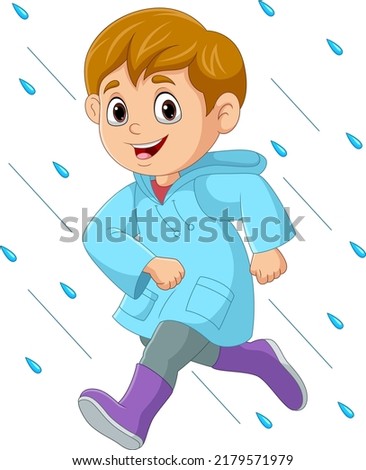 Similar – Boy walking in water of lake