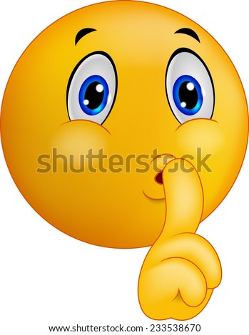 Emoticon Smiley Making Silence Sign Stock Photo 233538670 : Shutterstock