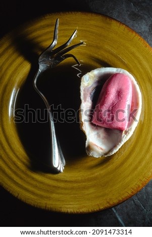 Visual concept for people who find seafood to be unpalatable or unappetizing Stock foto © 