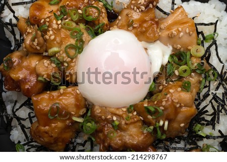 yakitori and half boiled egg bag lunch