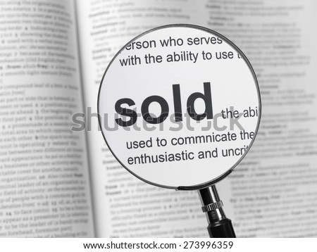 Dictionary highlighting Sold
