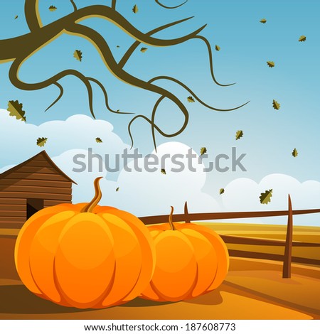 Season autumn landscape background.